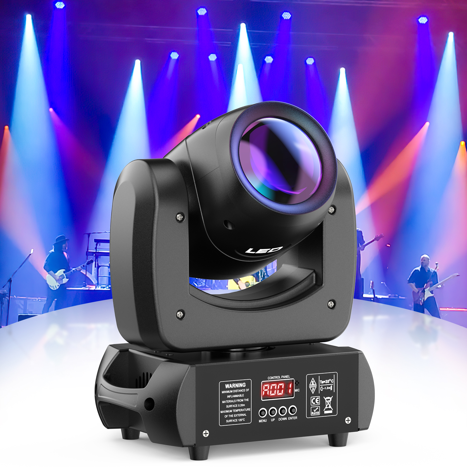 Ruchoma głowica 100W z 18 pryzmatem 11/13CH DMX dioda LED RGBW efekt światła Pinspot dla DJ światło Disco Party barowe oświetlenie sceniczne klubu