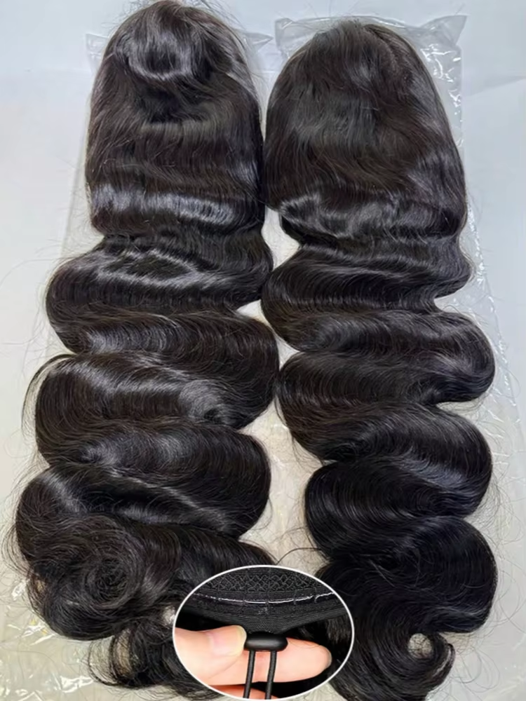 Peluca de cabello humano con ondas corporales de 36 pulgadas, frontal de encaje 13x6 HD transparente sin pegamento para mujer, pre-arrancada, brasileña