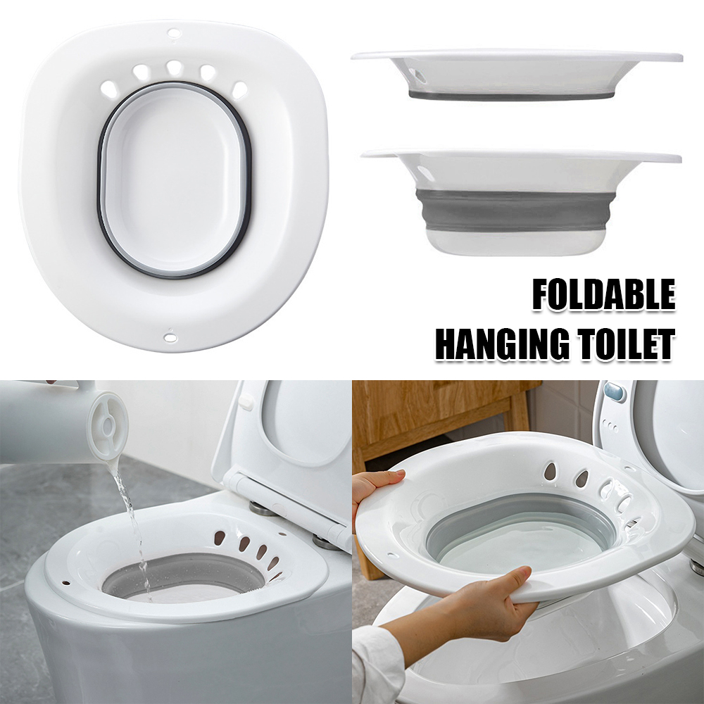 Inodoro plegable Unisex, bidé, fumigación, glúteos, hemorroides, asiento de inodoro para embarazadas, bañera