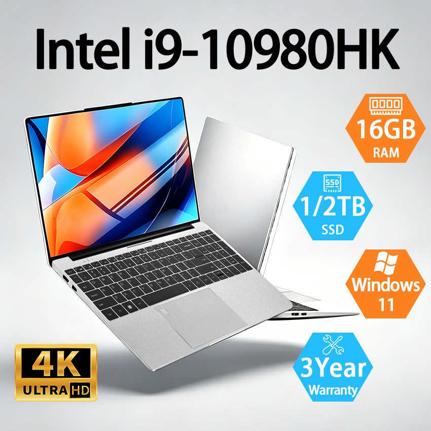 Laptop Portatile Intel Core i9 10980HK con Windows 11 Pro, 16GB DDR4, SSD da 1TB/2TB, Computer da Gaming, PC per Giocatori, Notebook per Ufficio e Business