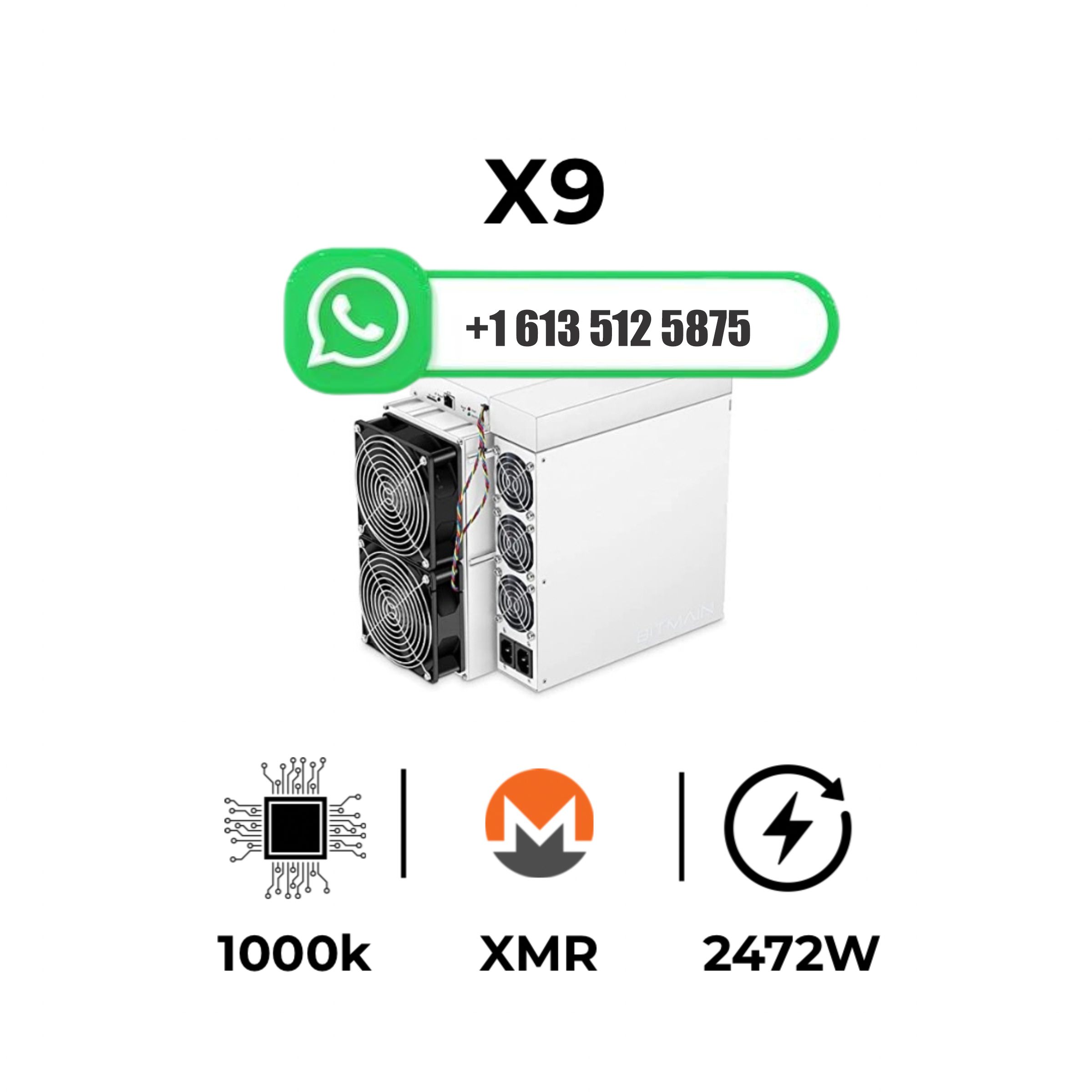 Oferta JY Superb: Compre 3 e Ganhe 2 Grátis - Novo Minerador Bitmain Antminer X9 1MH/s Monero XMR (RandomX)