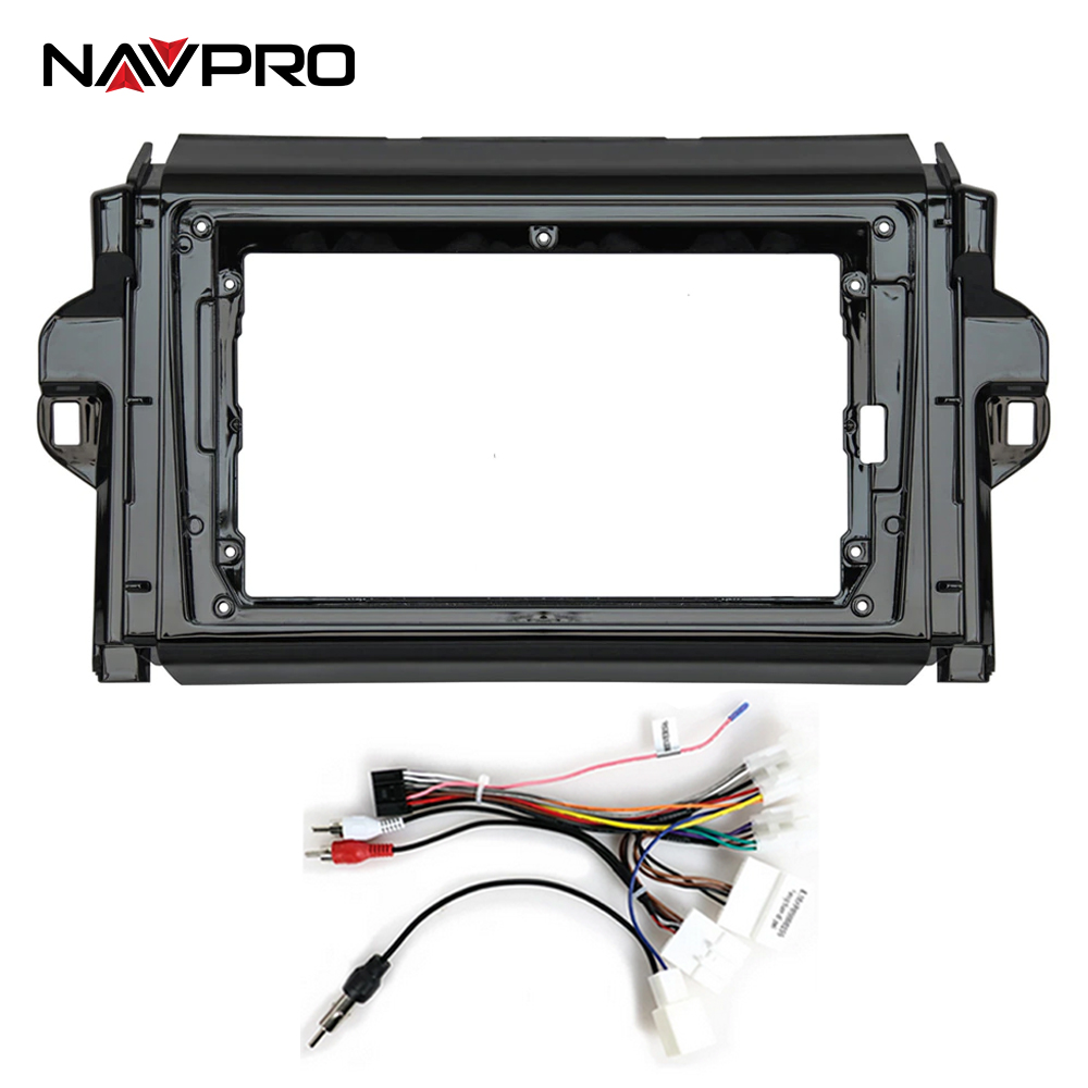 Dla TOYOTA SW4 2015-2023 ramka NAVPRO CASKA i kable połączeniowe do instalacji multimedialnej 9"