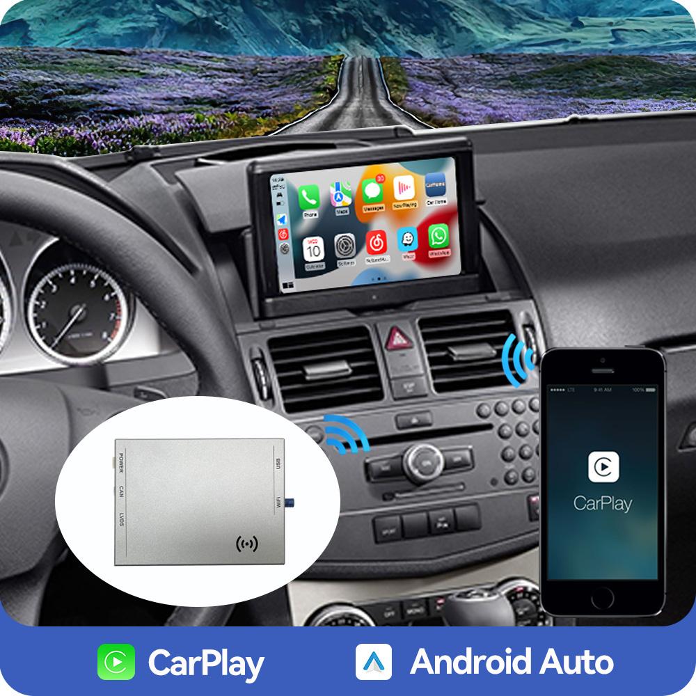 CarPlay Box untuk C Class W204 NTG4.0 E Class W212 GLK CLS W218 SLK R172 Radio Android Auto Interface Adapter