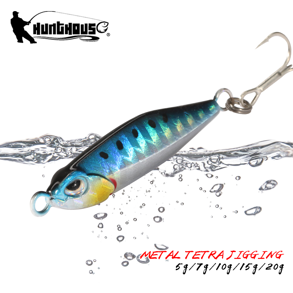 Hunthouse-señuelo de pesca Artificial, Micro plantilla de 5g, 7g, 10g, 15g, 20g, plantilla de Metal, fundición en orilla, cuchara de Jigging, aparejos de fundición de mar