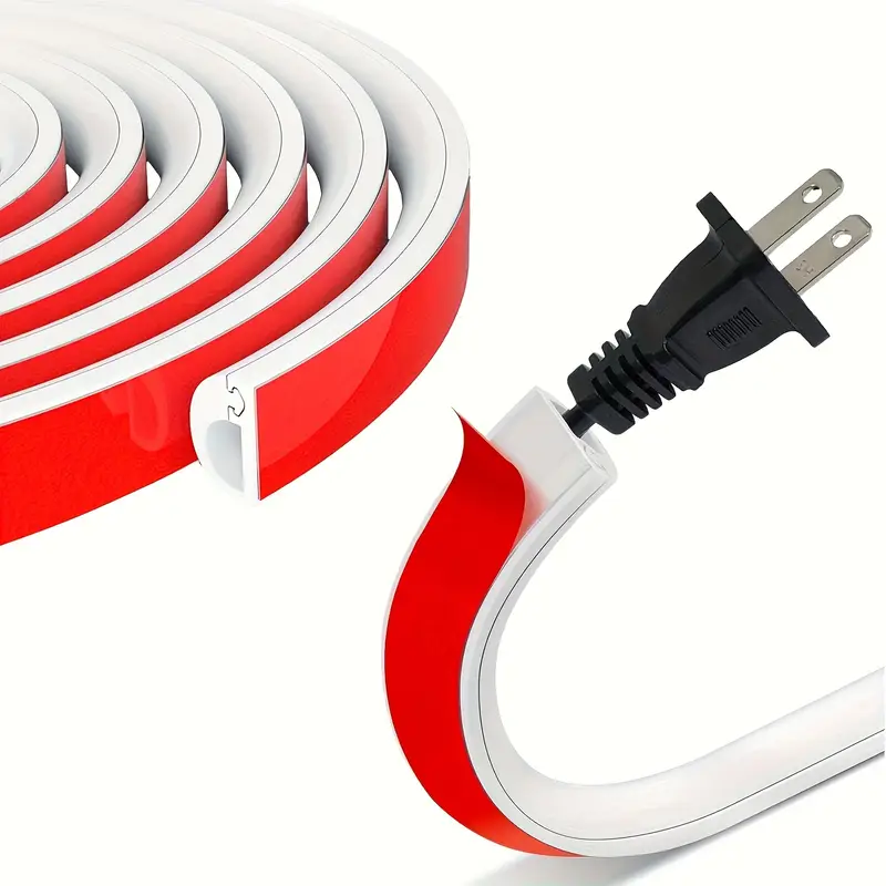 1PC 1/2/3/5meters Flexible floor cable cover cord Self-Adhesive wall cord hider internet Wire Duct Duct Slot Cable Manage﻿