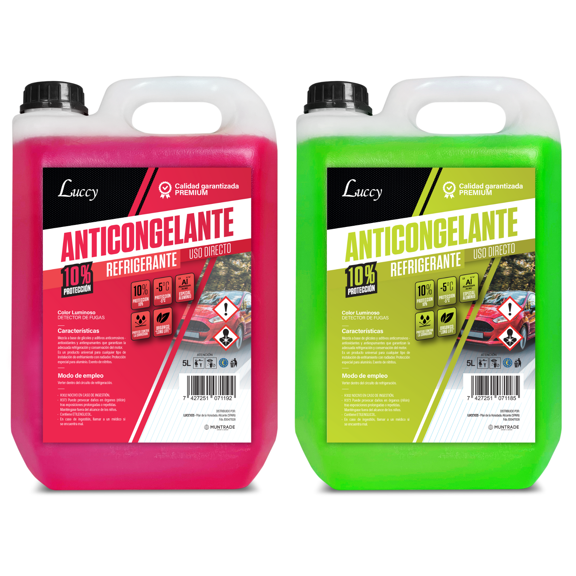 10% Antifreeze | สารทำความเย็น Liquid Protection-5 °C อินทรีย์รถ Antifreeze ยาว