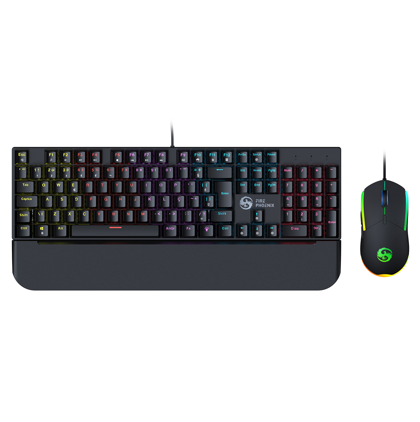 Kit Keyboard dan Mouse Mekanis Gamer Abnt2 Led Rgb Switch Biru Usb 3200 Dpi Mouse Pad untuk Komputer Pc Ps4 BK-03