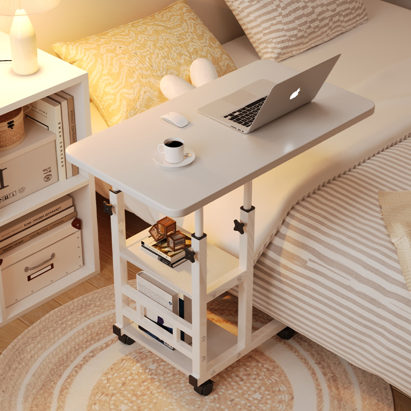 Movable Lifting Bedside Table Multifunctional Wheeled Movable Lifting Table For Bedroom Home Student Dormitory Desk Side Table