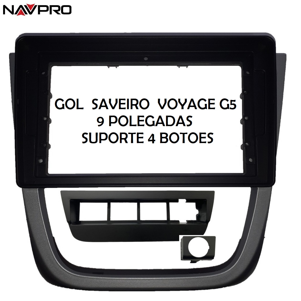 VW gol Voyage saveiro G5 2008-2012กรอบและสายเชื่อมต่อสำหรับการติดตั้งศูนย์มัลติมีเดีย9 "navpro caska