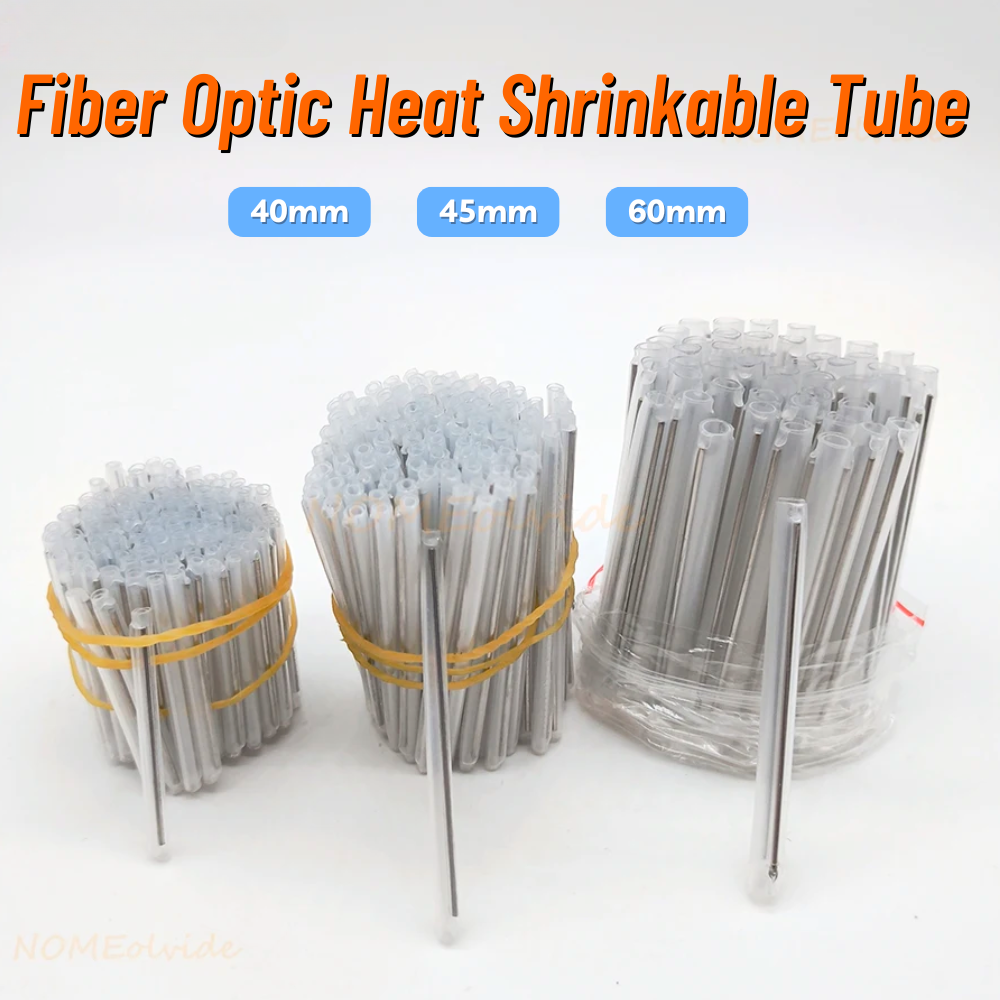 500 PCS ท่อหดความร้อน 40/45/60 มม.1pin 2pin Smoove Fiber Optic Splice Protector Tubo สายความร้อนหดหลอดแขน