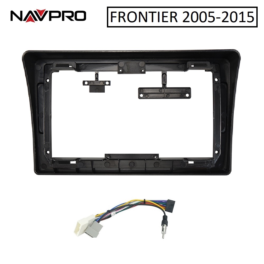Untuk NISSAN FRONTIER 2005-2015 9 "Bingkai Mengambang dan Kabel Penghubung untuk Pemasangan Pusat Multimedia 9" NAVPRO CASKA