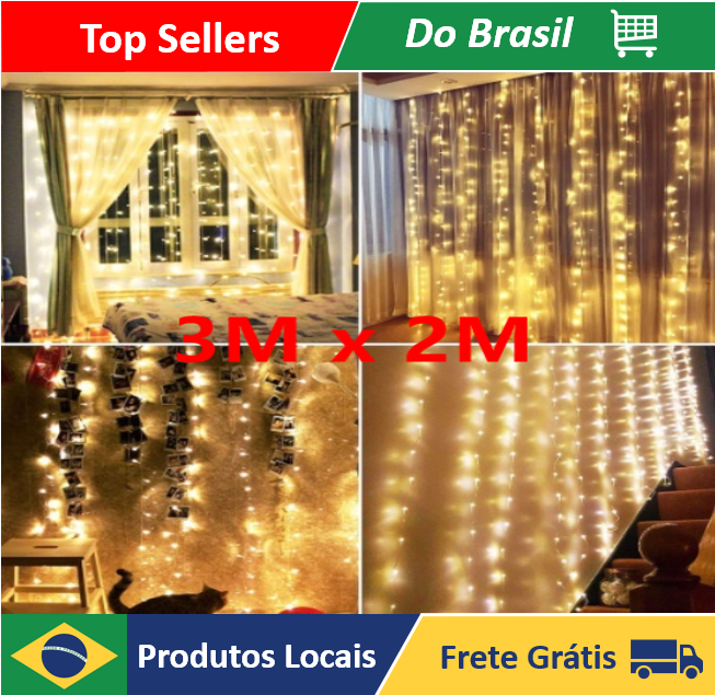300 Gordijn Leds 3X2 Lampjes Kerstdecoratie Feestjes Bruiloften-Neverdie Winkel