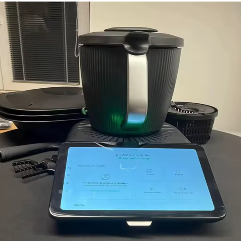 Vorwerk Thermomix TM7 1000W App-gestuurde elektrische keukenmachine met roestvrijstalen mengkom voor hakken & koken