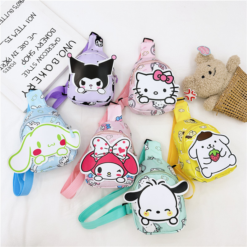 Kawaii sanrio hallo kitty Brusttasche Umhängetaschen kuromi meine Melodie cinna moroll Messenger Schulter handtasche für Frauen Spielzeug Mädchen