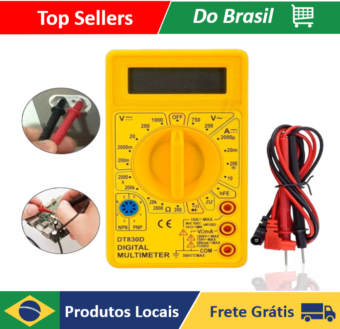 Multimeter Digital profesional kabel Multi uji portabel