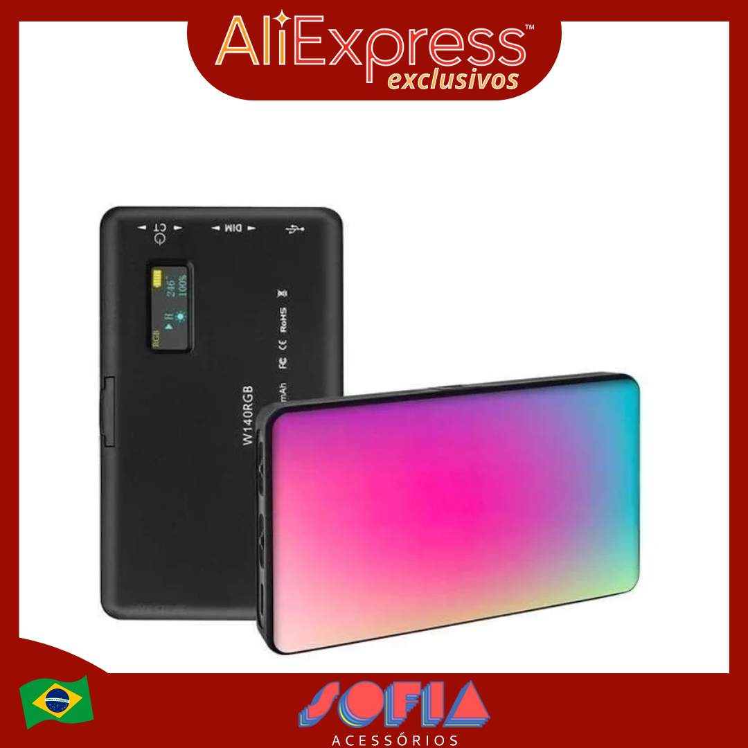 Luce fotografica a LED RGB portatile con temperatura di colore regolabile (da 2500K a 9000K) e luminosità-ideale per i video