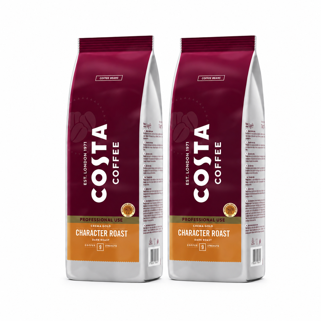 2x Kawa ziarnista COSTA COFFEE Pro Crema Gold Dark Roast 1kg