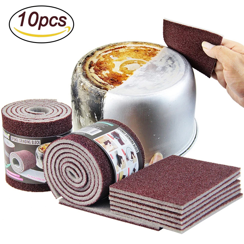 Esponja mágica de melamina carborundum, esponja de cozinha para pan, pote, prato, utensílios de cozinha, itens de limpeza doméstica