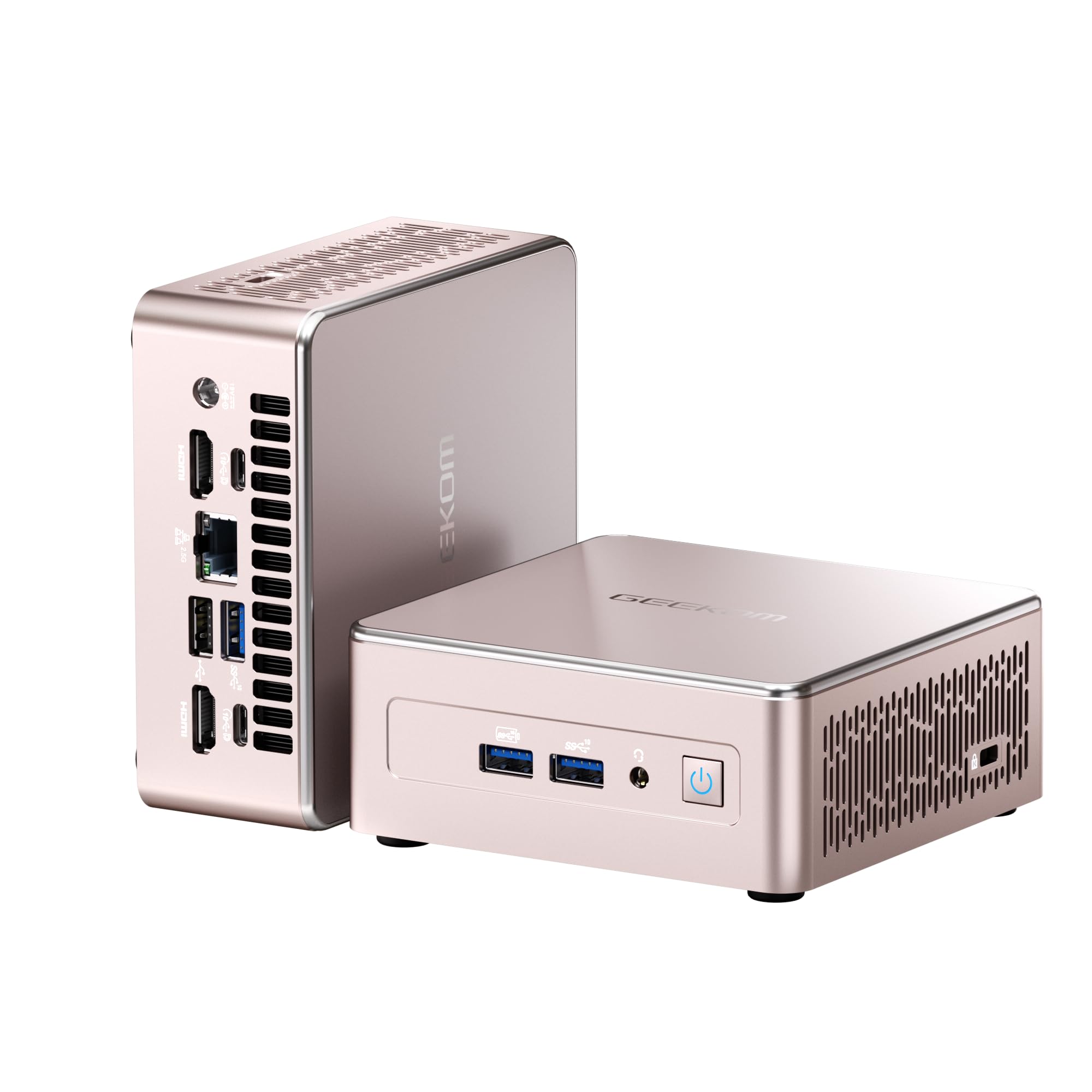 GEEKOM-Mini PC A5, Windows 11 Pro, AMD Ryzen 7 5825U(8C/16T, jusqu'à 4.5GHz), 32 Go DDR4 et 512 Go M.2 PCIe NVMe SSD, Vega 8 fouling