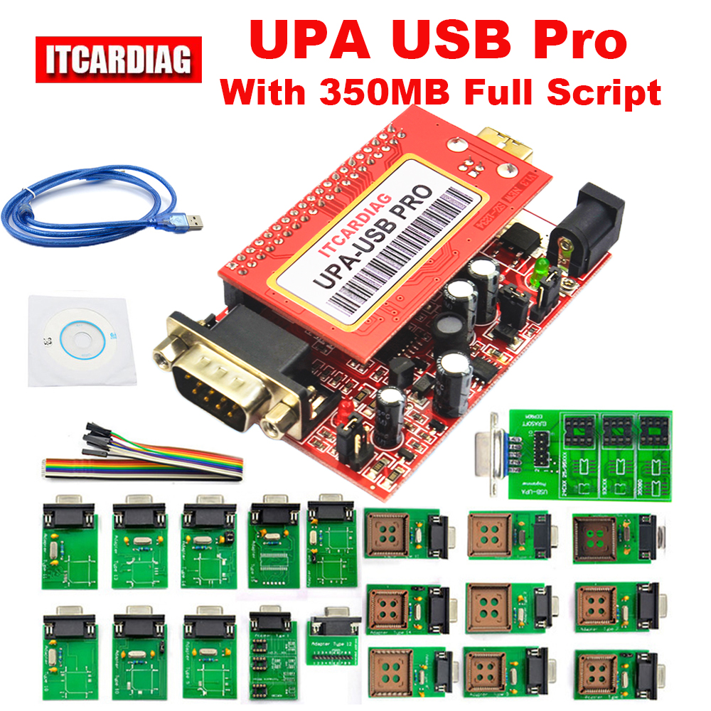 Upa-Programmeur USB, Puce de Réglage ECU, Puce avec 350MB Pier, Adaptateur Eeprom Complet avec NEC Canonical P1 10, UPA USB PRO V1.3 mersible: 050D5A5B