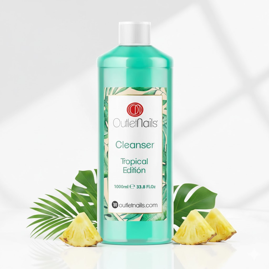 Pembersih 1000ml dengan Edisi Tropis |     Menghilangkan Lapisan Lengket dari Gel UV/LED |     Pembersih |     Cat Kuku Permanen |     Pembersih Kuas |   Pada Outlet Nails |     Kuku Gel |     Dibuat di Spanyol