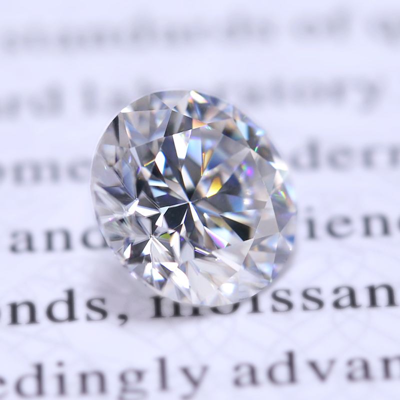 LUSTER  100% 0.5-2CT Moissanite White D Color Round Cut VVS1 Moissanite Stone Loose  For Jewelry Making With GRA Certificate