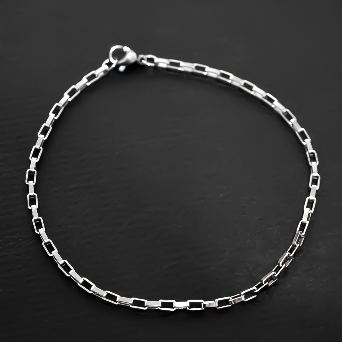 Men's bracelet thin brick stainless steel legitimate silver