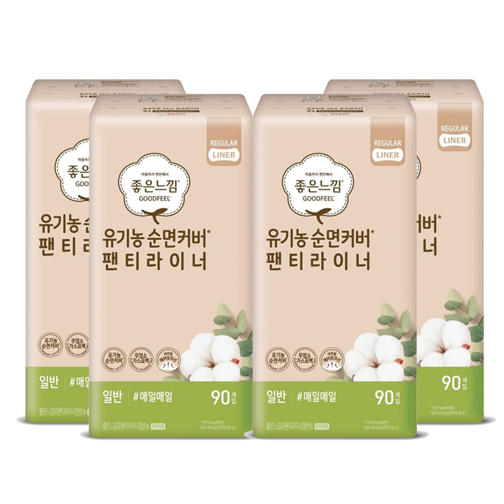 좋은느낌 팬티라이너 일반 90P X 4팩