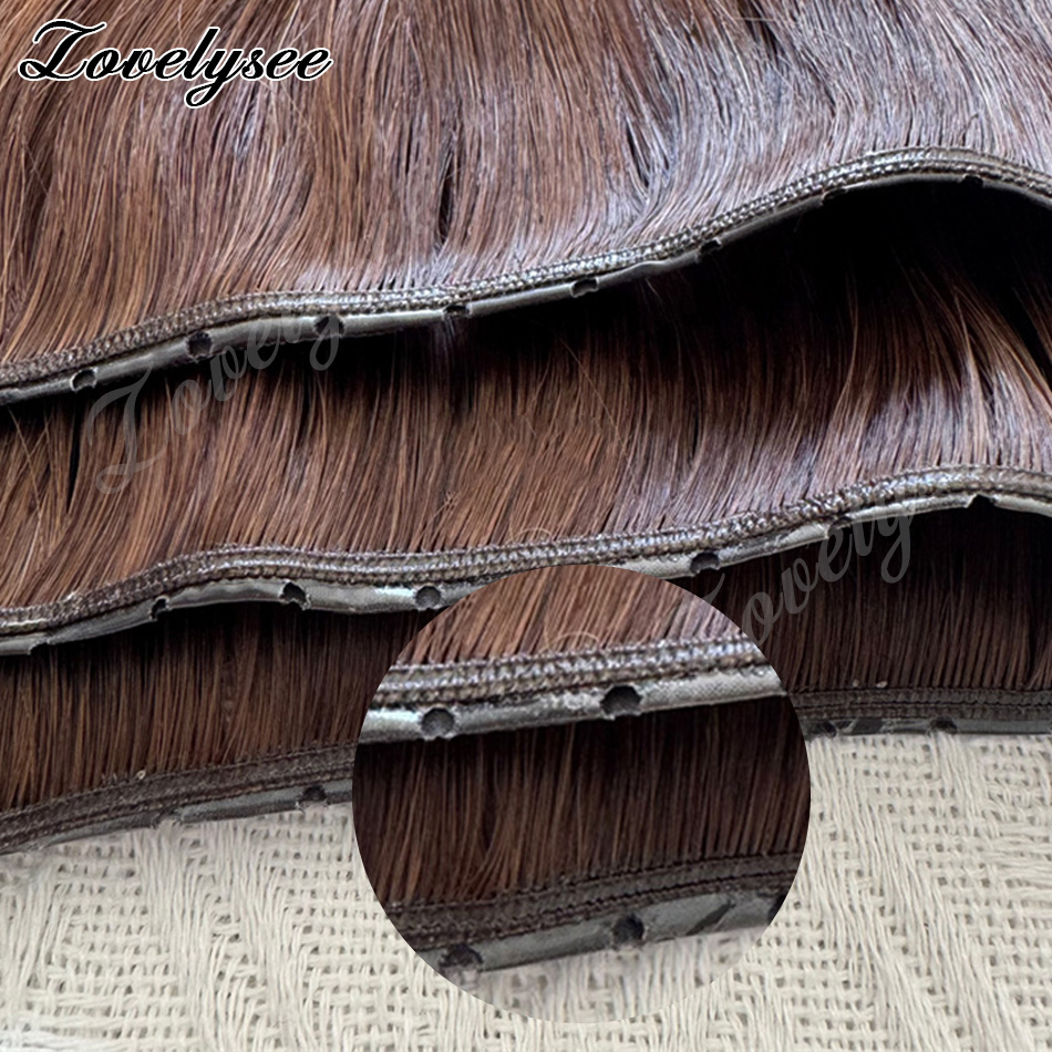 Extensiones de Cabello con Trama de Mariposa de 24 Pulgadas, Trama de PU con Orificios, Cabello Real Invisible de Doble Cara, Trama Genius para Añadir Volumen, 100G/Paquete