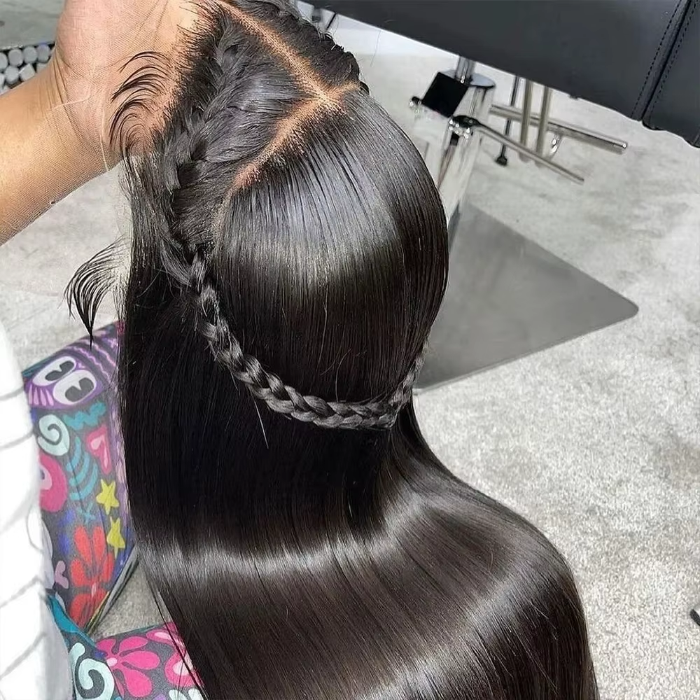 Pelucas de cabello humano liso vietnamita de encaje HD de 300 de densidad, pelucas sin pegamento, 100% cabello humano 13x4 13x6, pelucas de cabello frontal de encaje HD