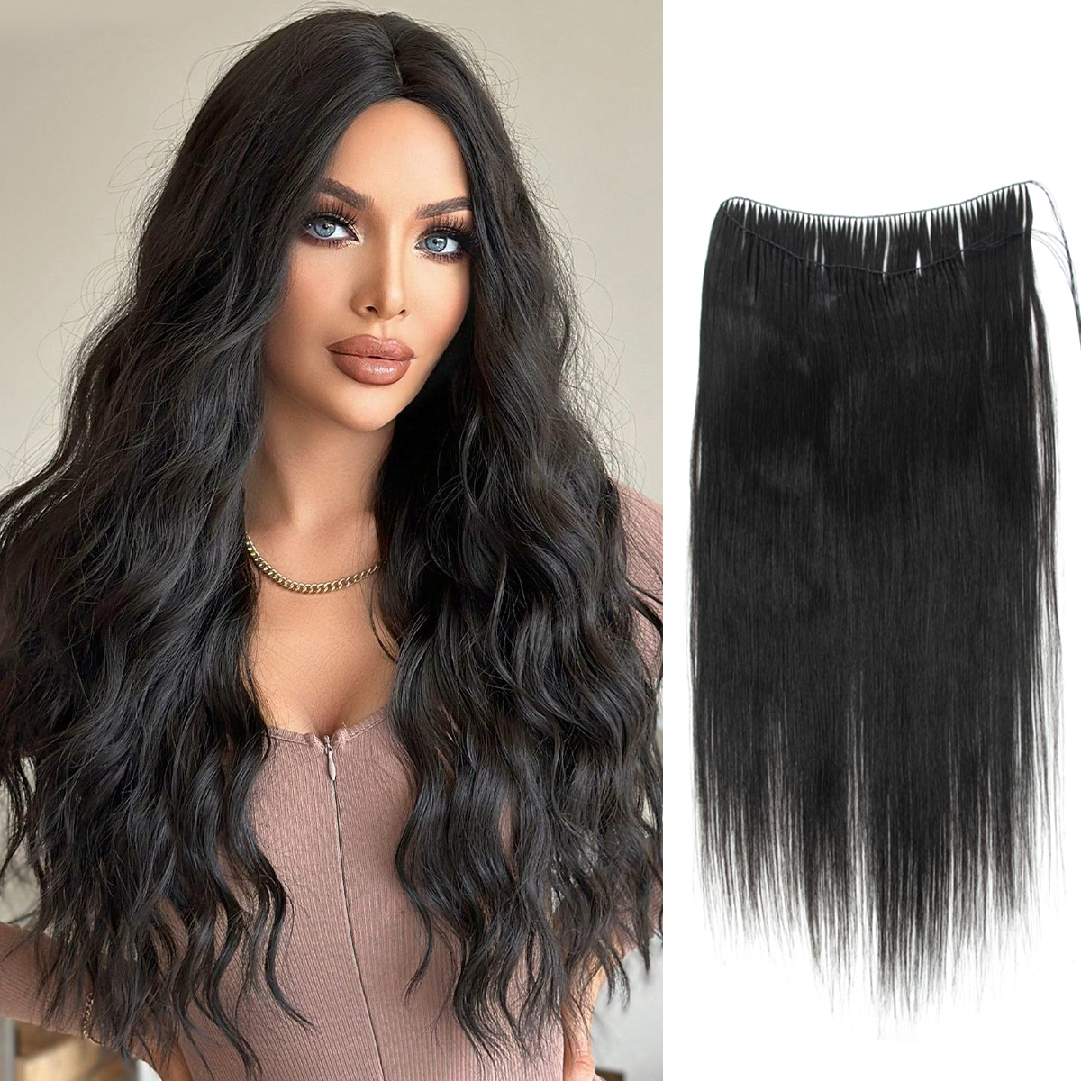 Extensiones de Cabello con Plumas, Cabello Humano Natural No Remy, Anillo Micro Invisible, Trama de 40 cm, 100 Hilos, Extensiones de Cabello con Plumas