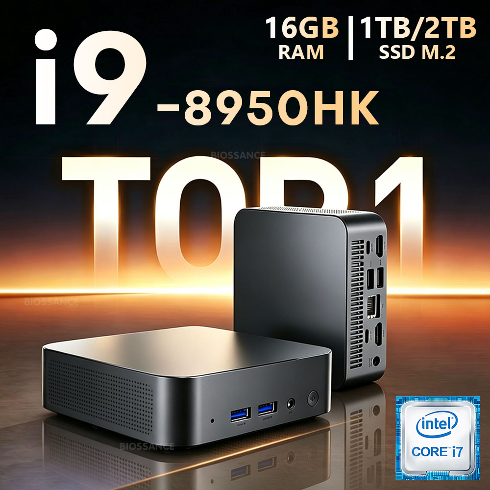 Computadora de Escritorio 2026 con Windows 11, Intel Core i9 8950HK/i3-6100, 16GB DDR4, 1TB/2TB SSD, Mini WiFi6, 4K, para Juegos/Oficina/Hogar