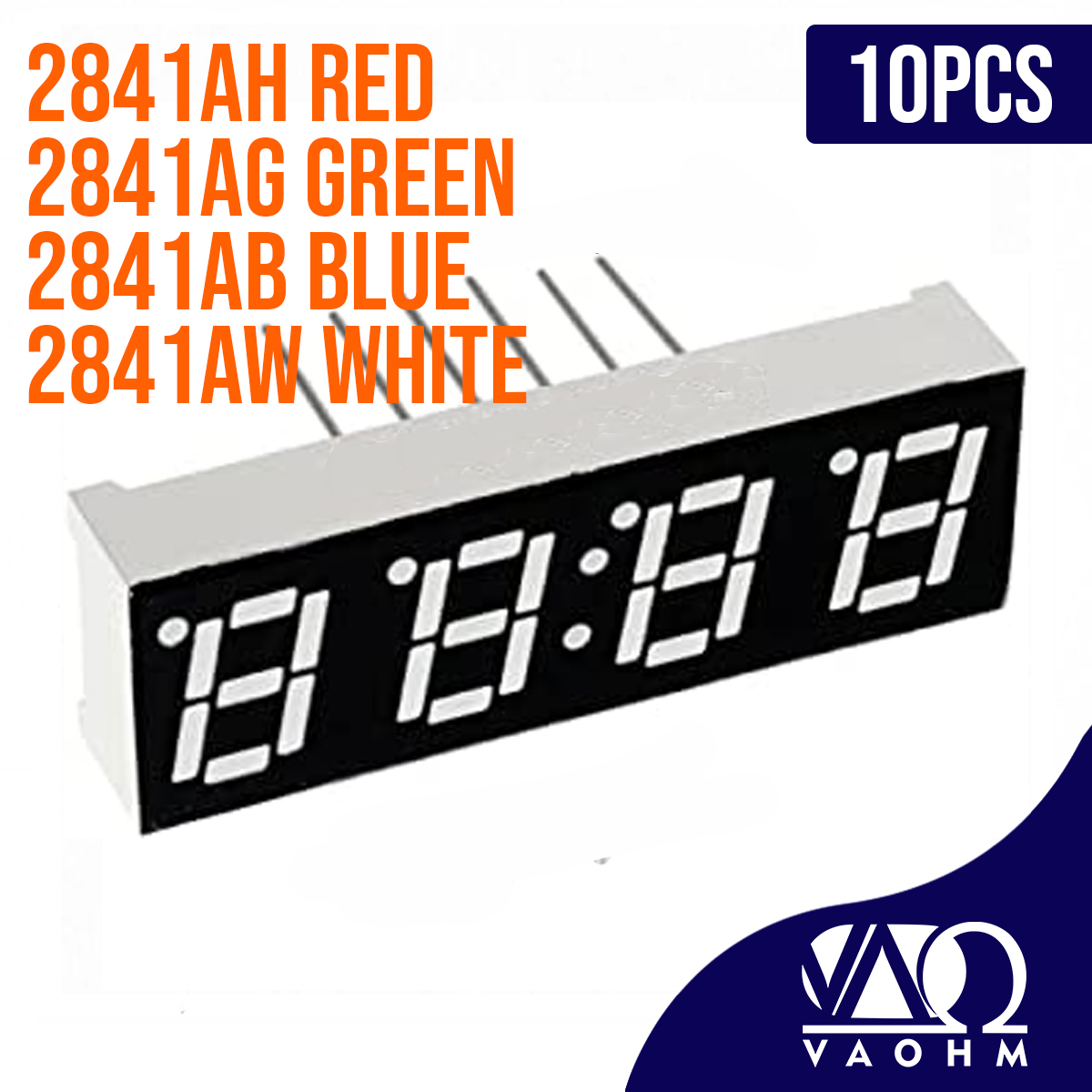 10PCS 2841AH 2841AB 2841AG 2841AW 0,28 Zoll Gemeinsame Kathode Vier Digit Sieben Segment Led Display Rohr Rot Blau grün Weiß