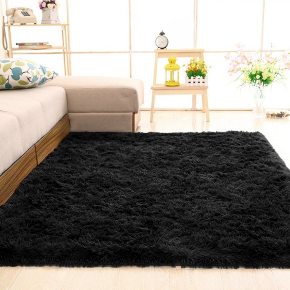 Pluche Tapijt 2.00 X Extra Comfort Zwarte 1.50