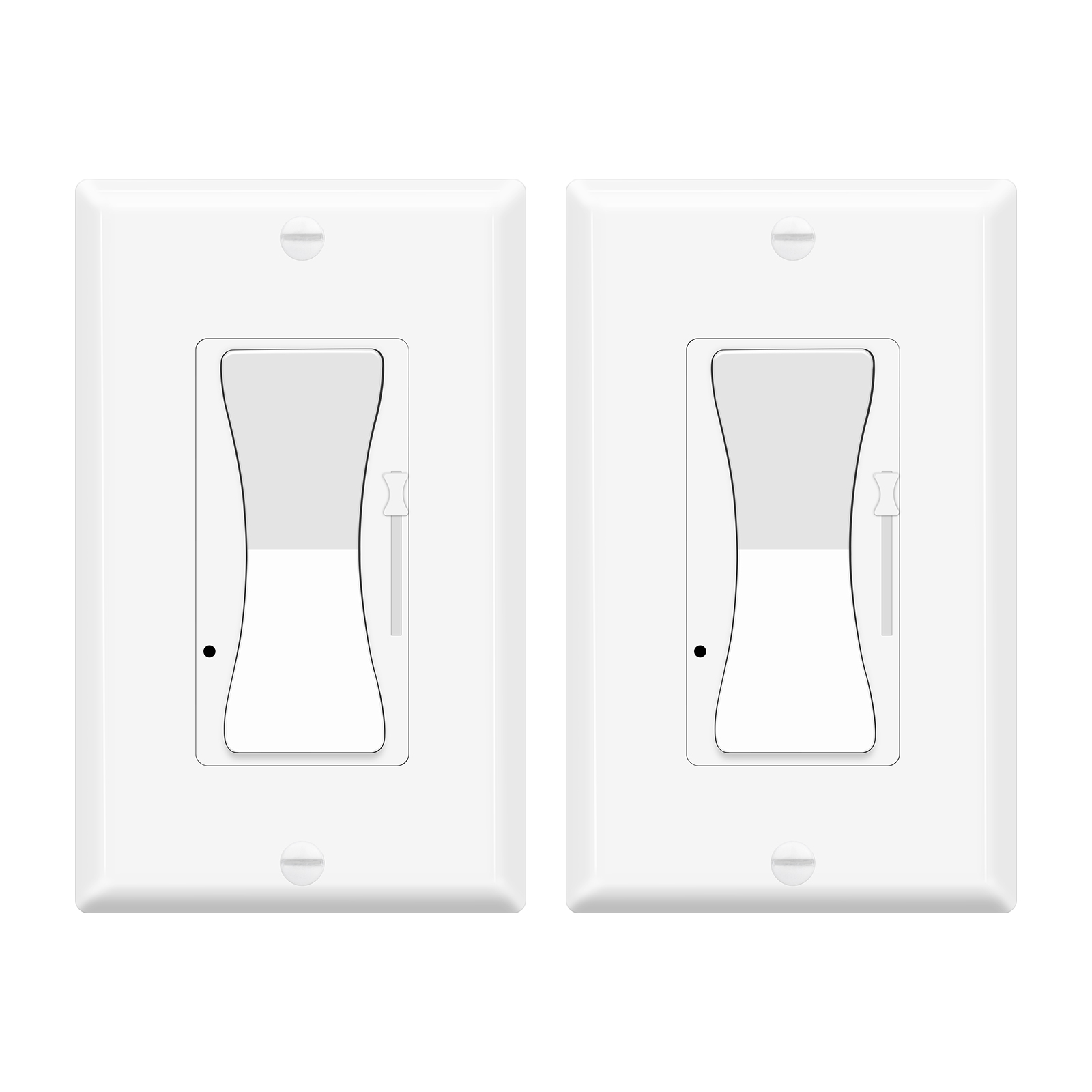 2er-Pack Decora-Dimmer-Lichtschalter, einpolig, 3 Wege, LED, Glühlampe, CFL