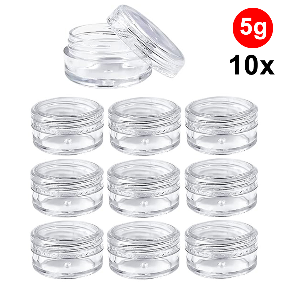 ขวดแต่งหน้าเครื่องสำอางขนาดเล็ก10ชิ้นกระปุกใส่ครีมทาหน้าภาชนะใส่ลิปบาล์ม