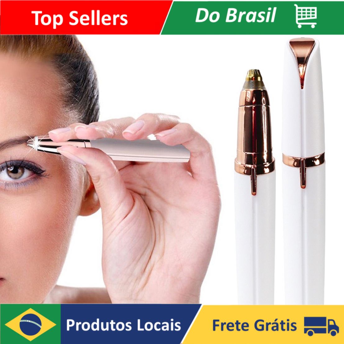 Caneta Depiladora Flawless para Sobrancelhas Elétrico Recarregável Com Usb