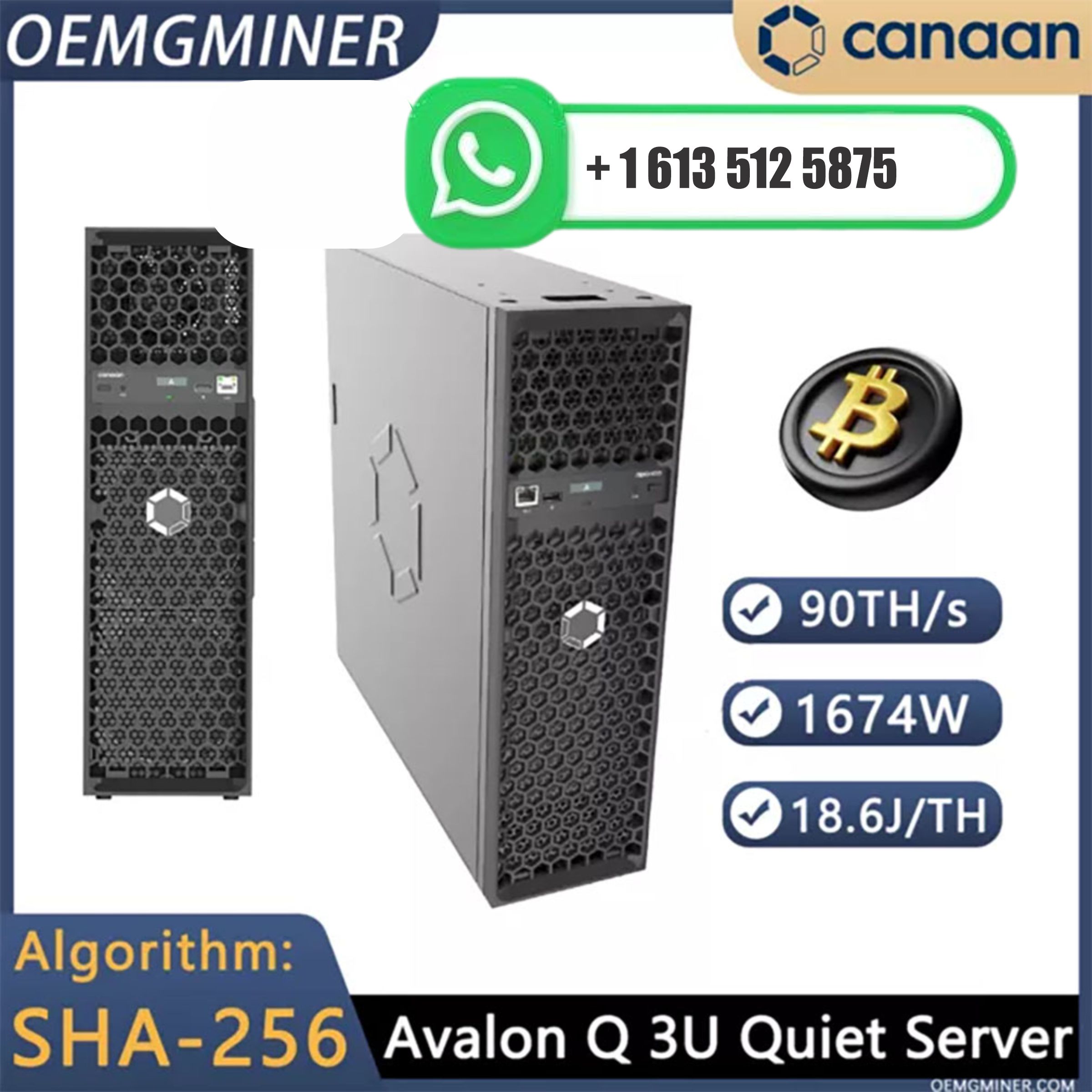 Oferta Imperdível JY: Compre 2 e Ganhe 1 Grátis - Minerador Doméstico Silencioso Canaan Avalon Q 90TH/S 1674W em Estoque, Oferta por Tempo Limitado