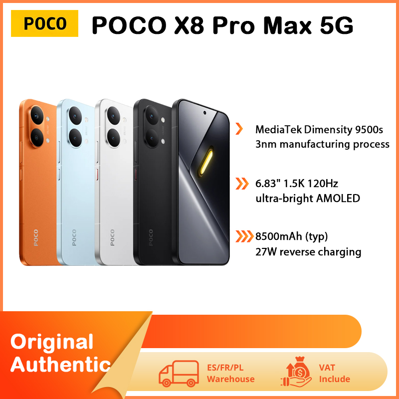 POCO X8 Pro MAX - Teléfono Inteligente de 6.83 Pulgadas, Dimensity 9500S, Batería de 8500 mAh, Sensor de Luz Fusion 600 de 50MP con OIS