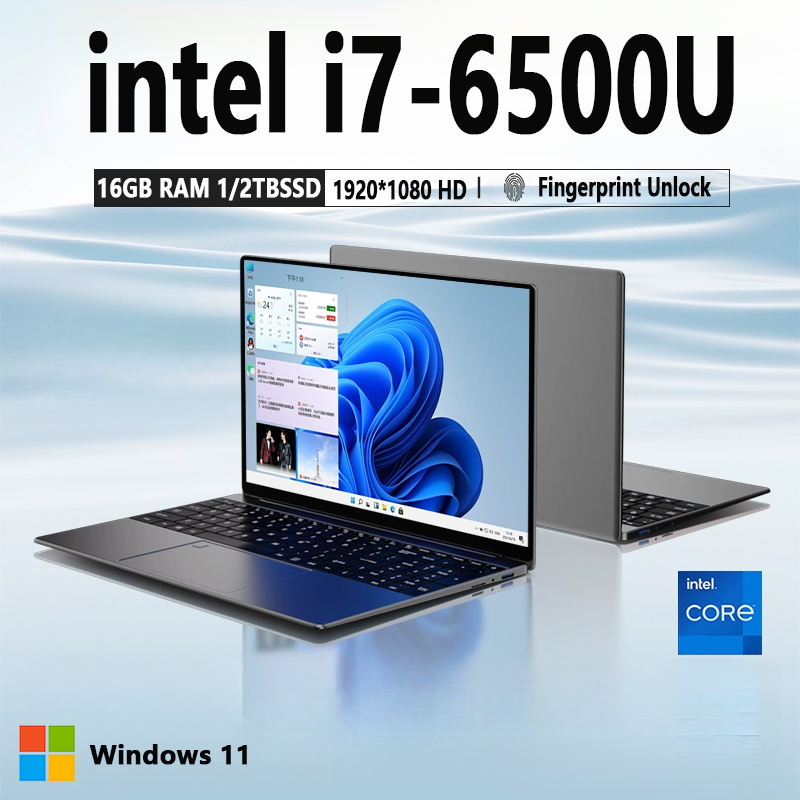 15,6 pulgadas Intel Core I7-6500U Windows 11 ordenador portátil 16GB RAM 1TB 2TB SSD portátil WiFi 5 portátiles para juegos