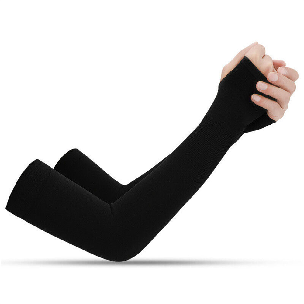 Mangas de brazo de refrigeración para deportes al aire libre, protección solar UV, 1 par