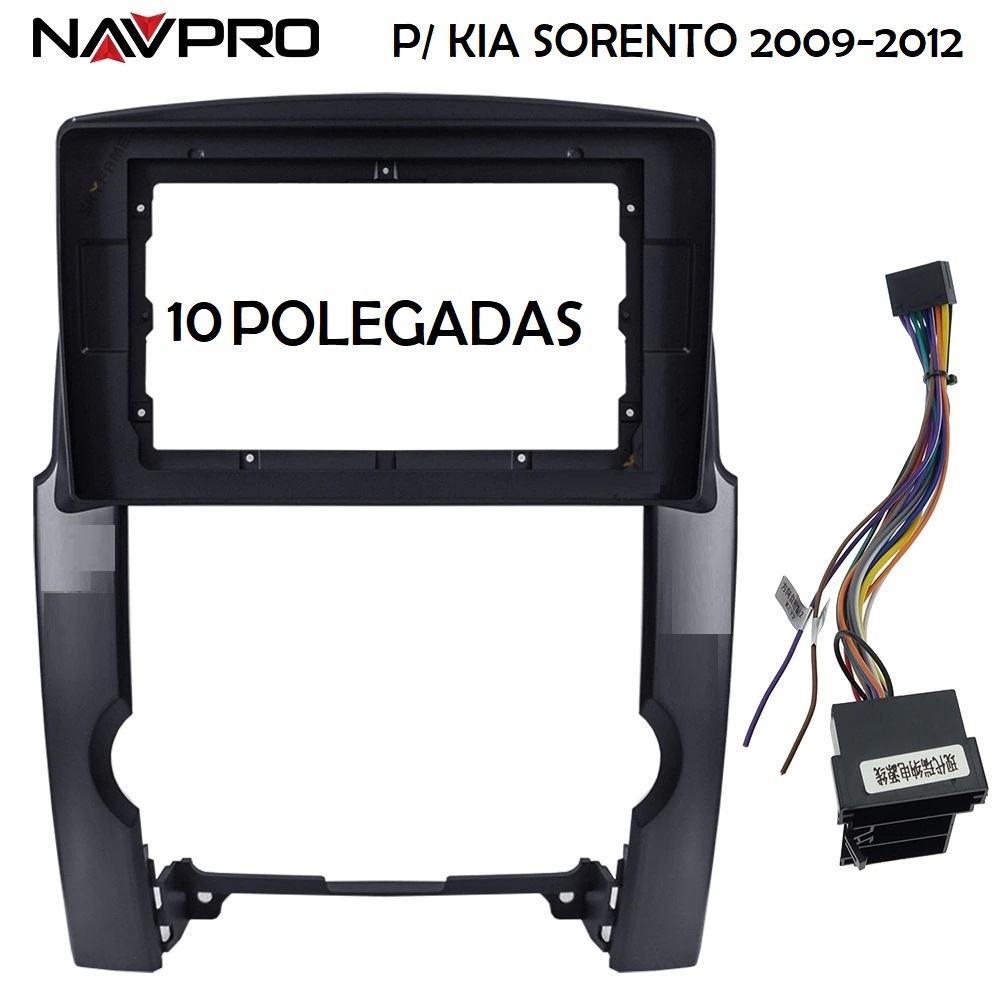 สำหรับ KIA SORENTO 2009-2012 10นิ้วกรอบและสายเชื่อมต่อสำหรับมัลติมีเดีย Central การติดตั้ง9 "NAVPRO CASKA