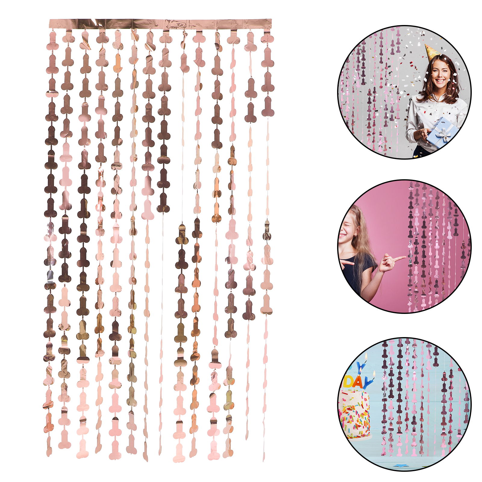 Junggesellenabschied 1 m x 2 m Regen-Seidenvorhang für immer, Penis-Party-Hintergrund, Wand-Layout, Hochzeitsdekoration, Junggesellinnenabschied, Braut zu sein