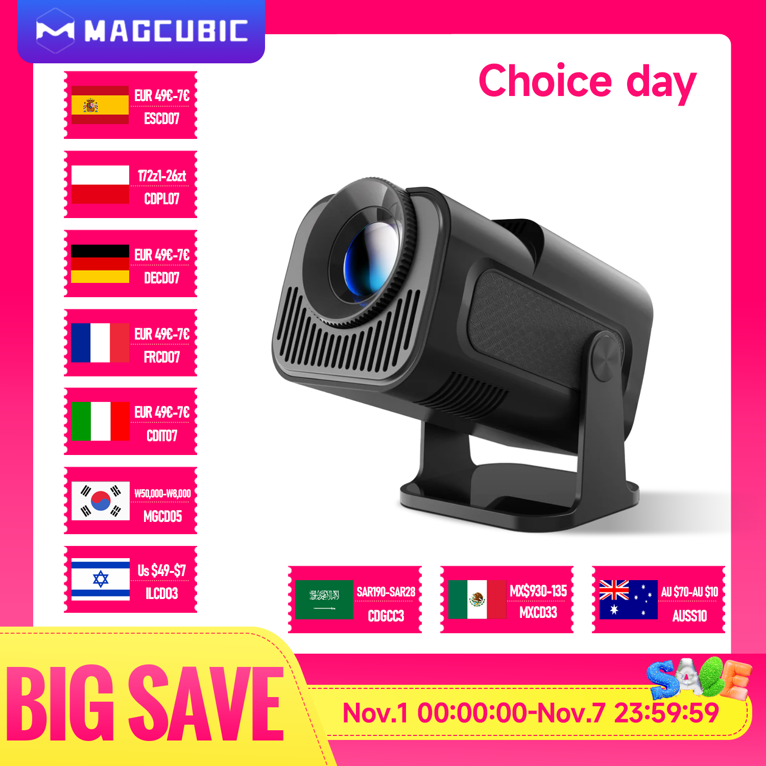 Proyector Magcubic 4K Android 11 nativo 1080P 390ANSI HY320 Dual Wifi6 BT5.0 1920*1080P proyector portátil de cine actualizado HY300