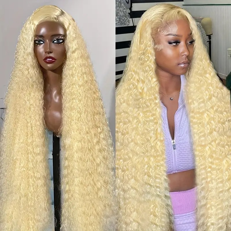 Peruca loira 613 hd cabelo humano peruca frontal do laço 13x6 13x4 perucas de cabelo humano onda profunda cabelo brasileiro encaracolado perucas de cabelo humano