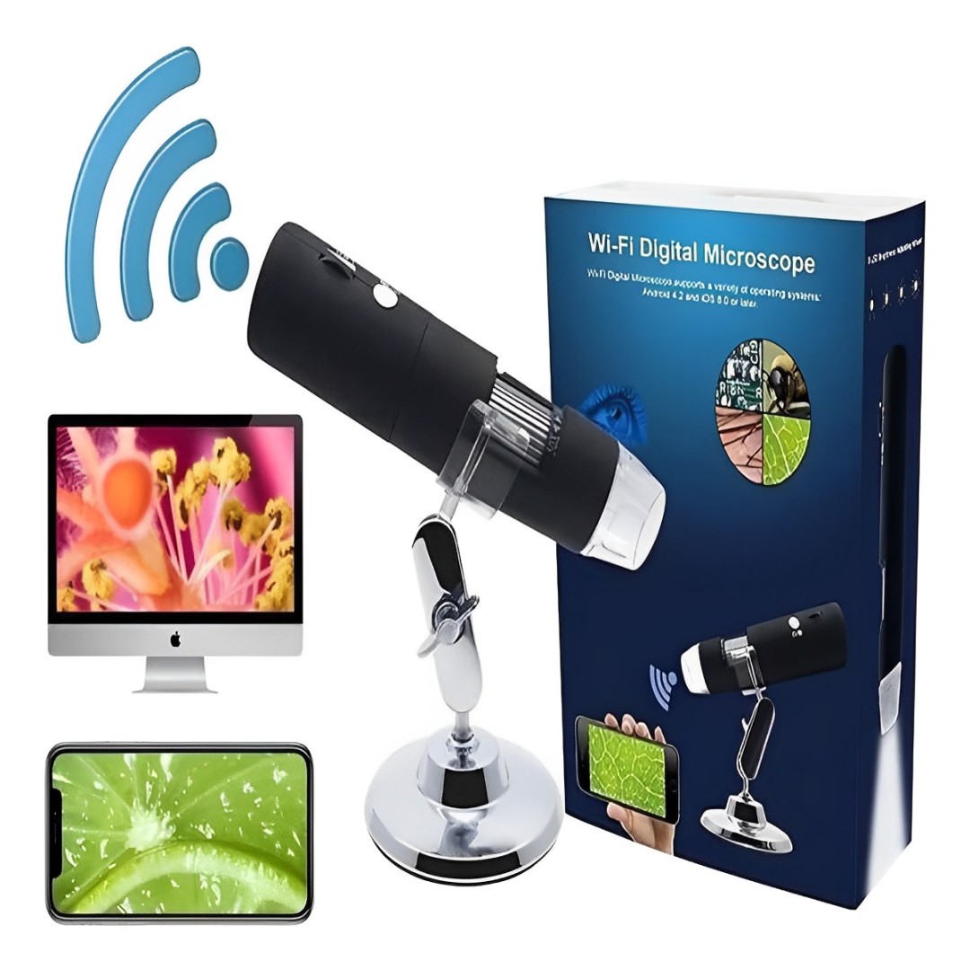 Microscópio Lupa cyfrowa Sem Fio kamera wi-fi Hd 1080p 50x 1000x 110v/220v Bivolt Mb1