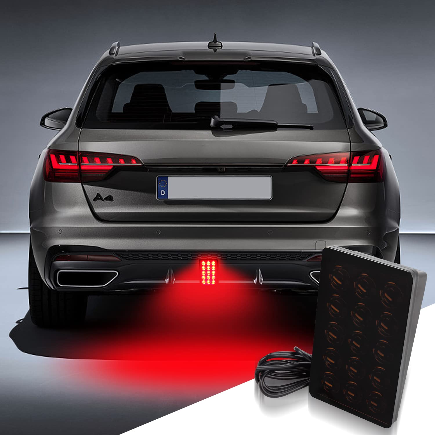F1 Style Led Brake Pilot Lights 12V 15led Rear Tail Lights Auto Flash Warning Reverse Stop Safety Signal Lamps For Car SUV Moto