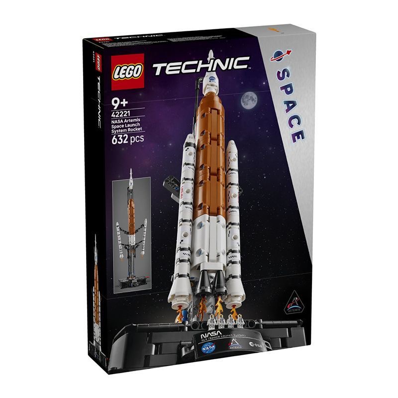 LEGO 42221 NASA Artemis Space Launch System Rakete, Bausteinspielzeug, geeignet für Weihnachts- oder Geburtstagsgeschenke.