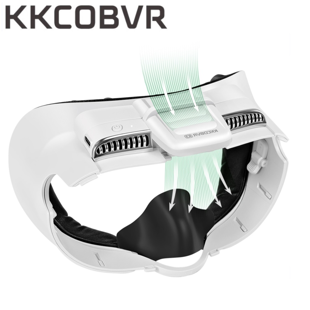 Ventilateur facial KKCOBVR K3 compatible avec Quest 3, anti-buée pour miroir, maintien de la circulation d'air facial