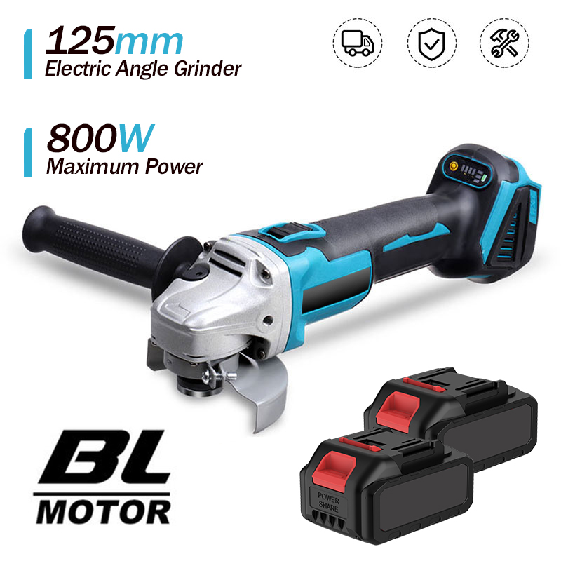 Bürstenloser Elektrischer Winkelschleifer 3/4 Geschwindigkeiten Kabelloser Schleifer Schneidemaschine Holzbearbeitungs-Elektrowerkzeug für Makita 18V Akku